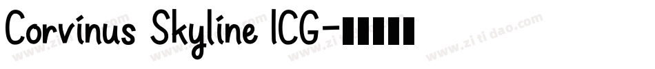 Corvinus Skyline ICG字体转换